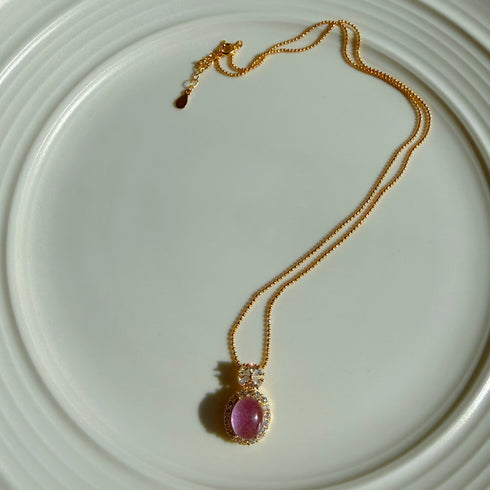 Butterfly Purple Gemstone Pendant Necklace – Gold Vermeil